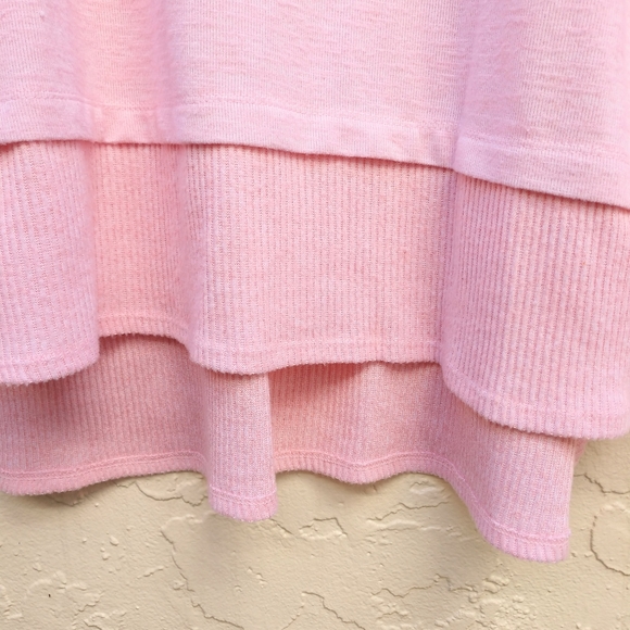 Long Light Weight Sweater Pale Pink Piper & Taylor XL Long Sleeve Scoop Neck - Picture 11 of 12